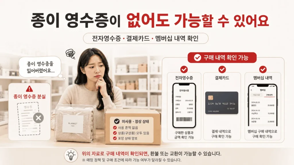 다이소 영수증 없어도 환불될까? 14일 규정과 카드 확인법 1 영수증없이교환환불